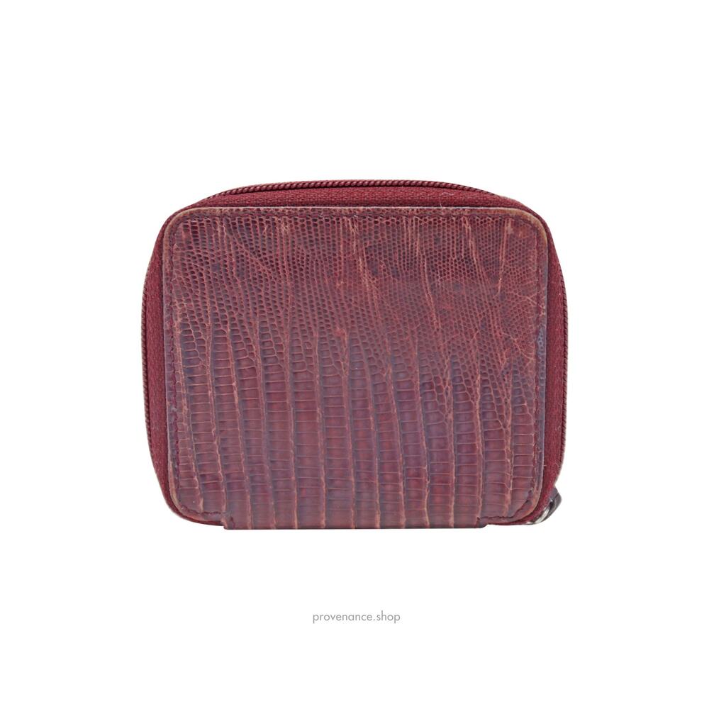 🔴 Gucci Zip Coin Wallet - Wine Lizard Leather - Picture 2 of 5